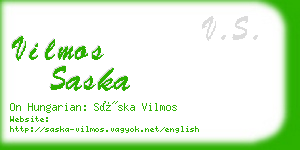 vilmos saska business card